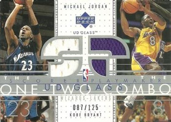 2002 Upper Deck Glass #MJ/KB-C One Two Combo Jerseys /125