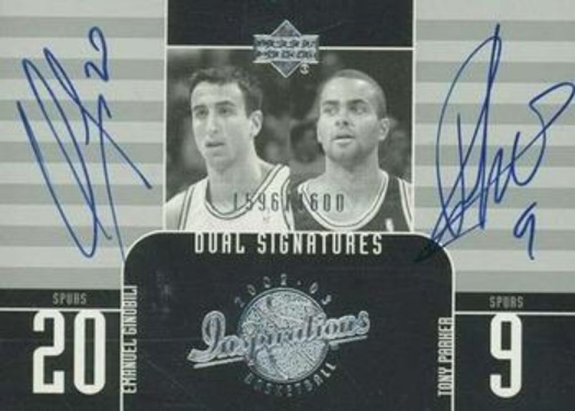 Manu Ginobili / Tony Parker 2002 Upper Deck Inspirations #138 Base /499 RAW