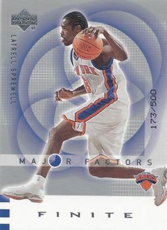 Latrell Sprewell 2002 Upper Deck Finite #131 Base /900 RAW