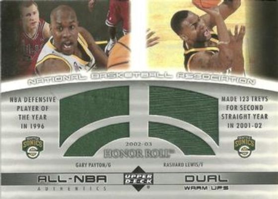 2002 Upper Deck Honor Roll #GP/RL-W All NBA Authentics Dual Warm ups