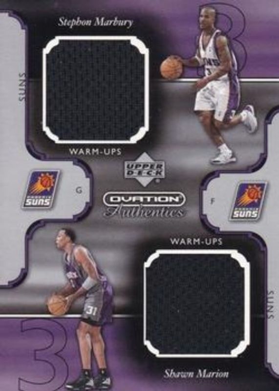2002 Upper Deck Ovation #SM/SH Authentics Warm Ups Dual