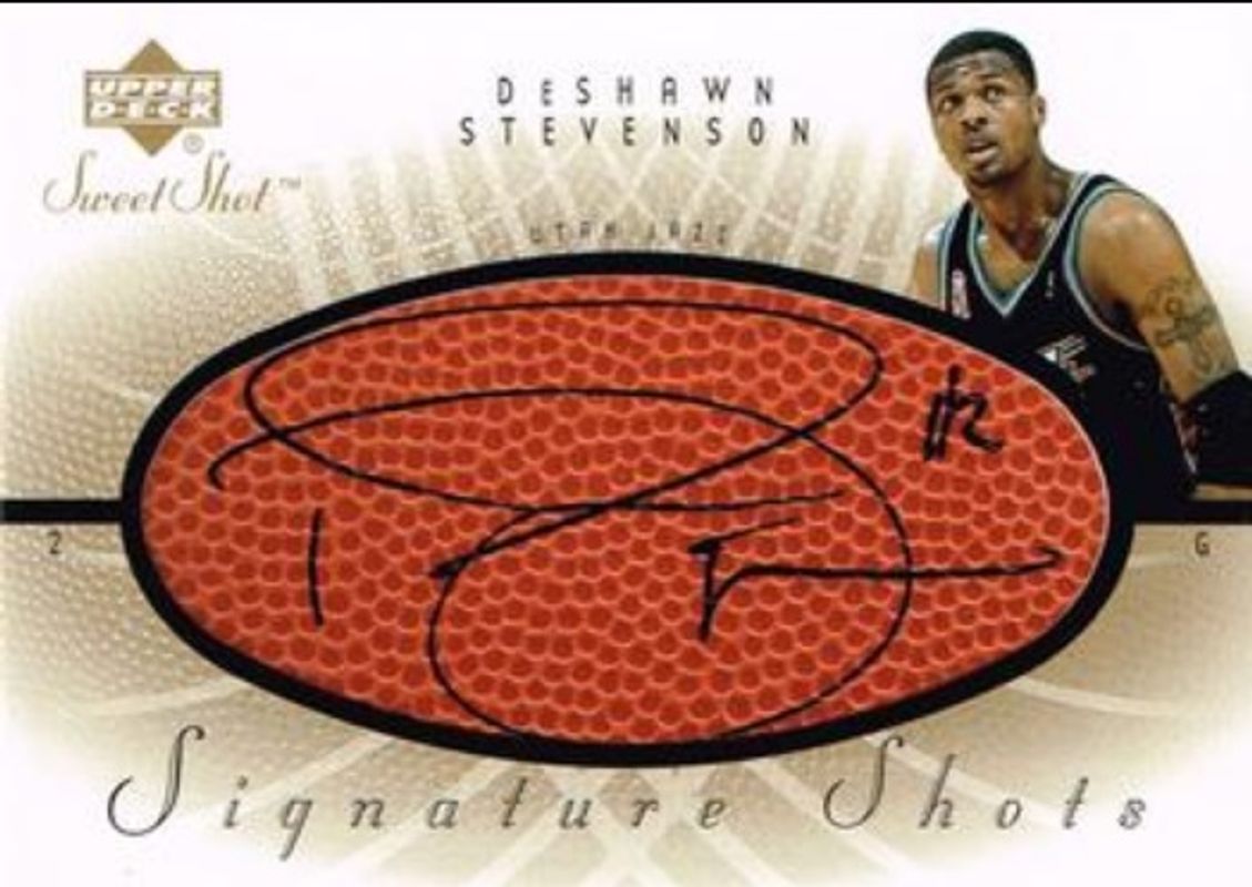 DeShawn Stevenson 2002 Upper Deck Sweet Shot #DS Signatures Shots RAW
