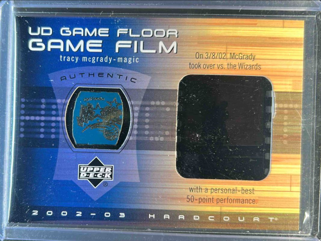 Tracy McGrady 2002 Upper Deck Hardcourt #TM-FF UD Game Floor Film RAW