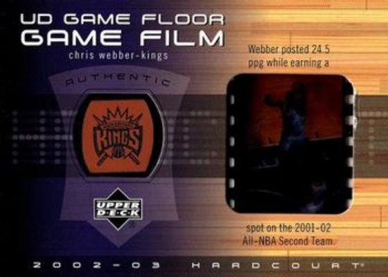 2002 Upper Deck Hardcourt #CW-FF UD Game Floor Film