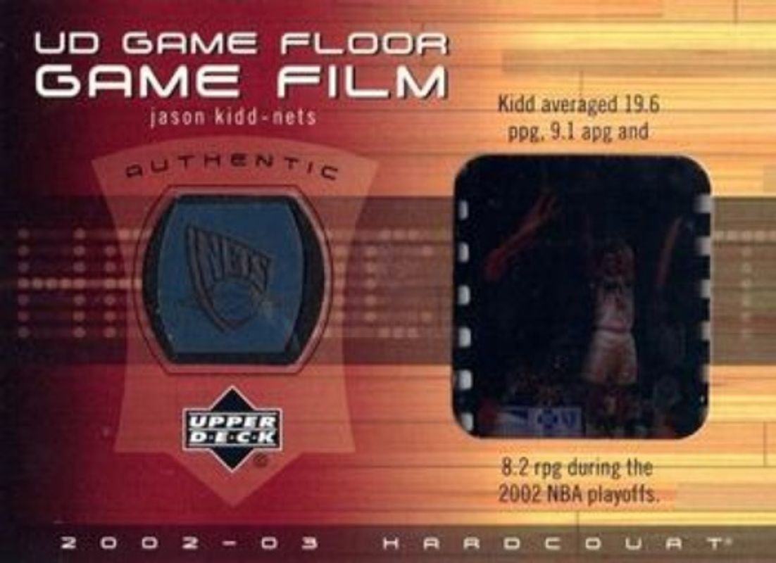 Jason Kidd 2002 Upper Deck Hardcourt #JK-FF UD Game Floor Film RAW