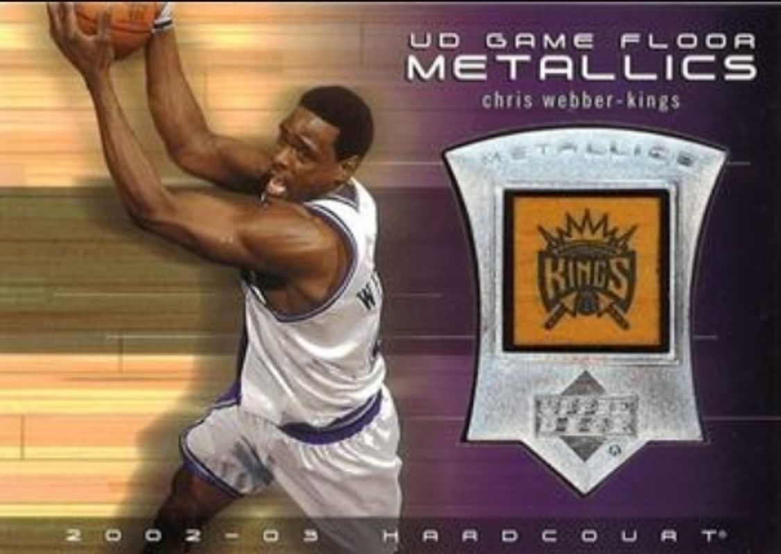 Chris Webber 2002 Upper Deck Hardcourt #CW-M UD Game Floor Metallics RAW