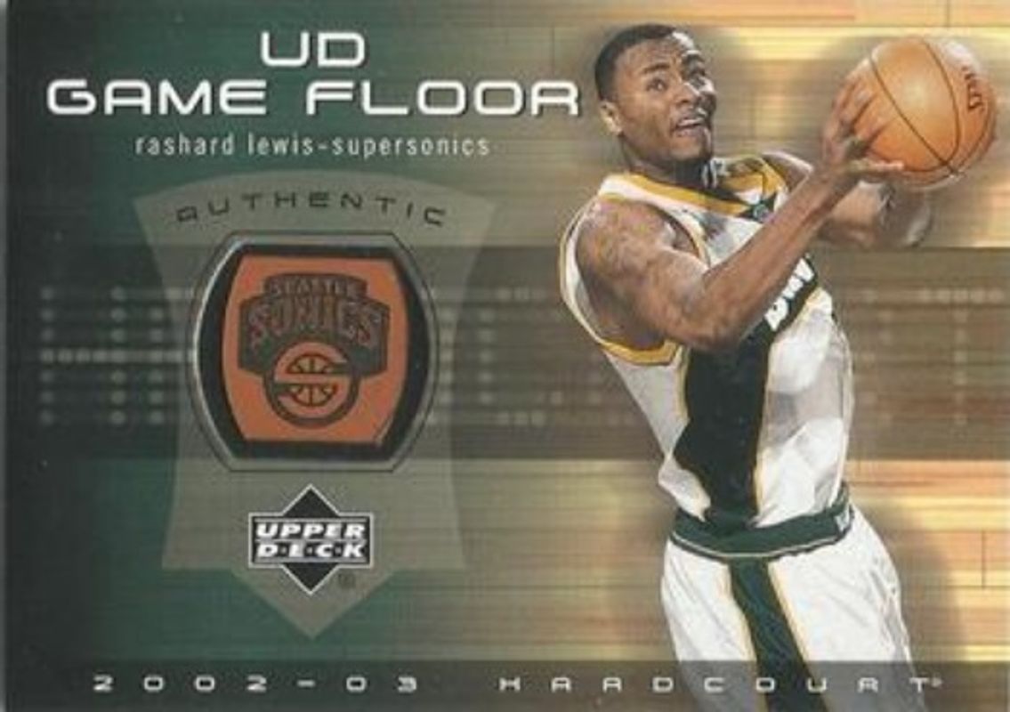 Rashard Lewis 2002 Upper Deck Hardcourt #RL-F UD Game Floor RAW
