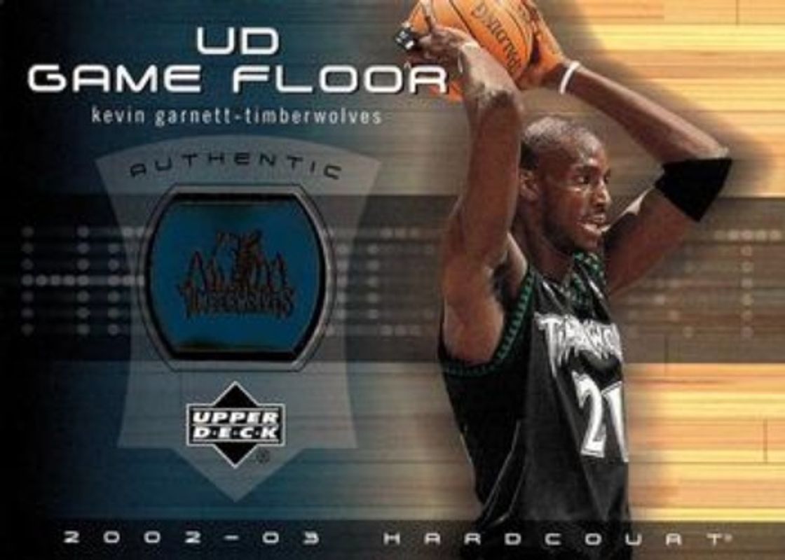 Kevin Garnett 2002 Upper Deck Hardcourt #KG-F UD Game Floor RAW
