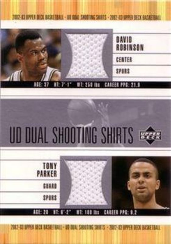 2002 Upper Deck #DR/TP-S UD Dual Shooting Shirts