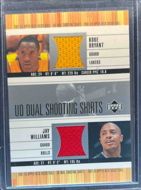 2002 Upper Deck #KB/JW-S UD Dual Shooting Shirts