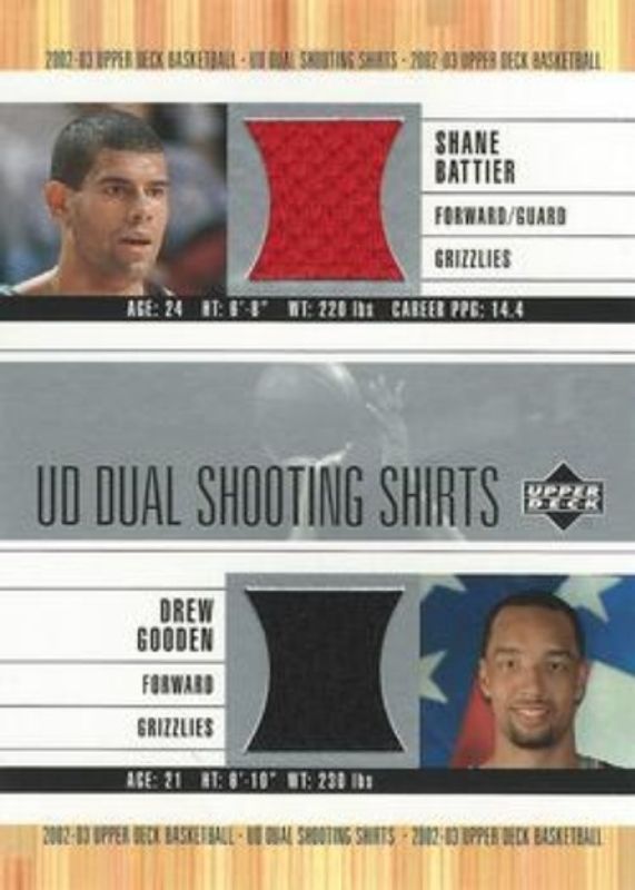 2002 Upper Deck #SB/DG-S UD Dual Shooting Shirts
