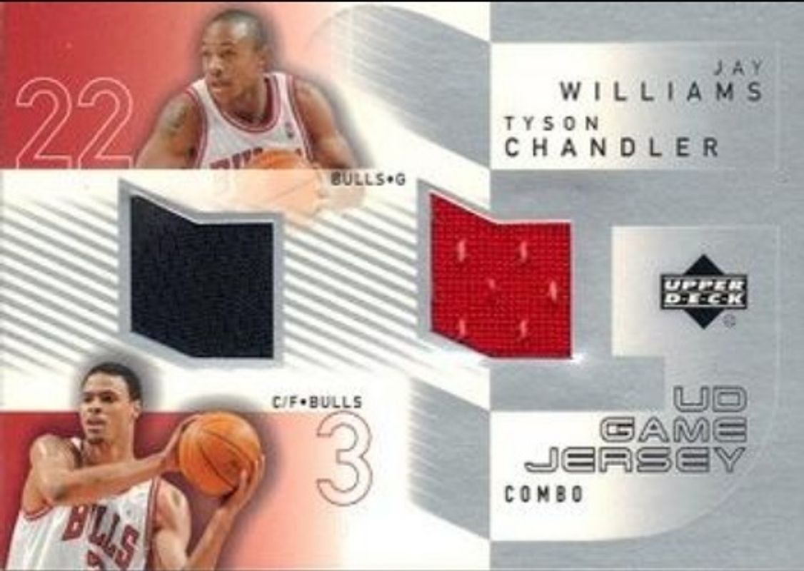 2002 Upper Deck #JW/TC UD Game Jersey Combos