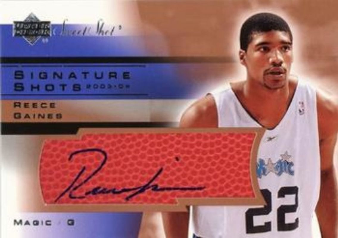 Reece Gaines 2003 Upper Deck Sweet Shot #RG Signature Shots RAW