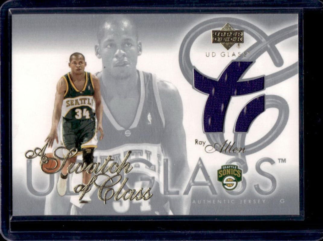Ray Allen 2003 Upper Deck Glass #SC-RA A Swatch of Class RAW