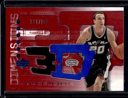 2003 Upper Deck Triple Dimensions #3DW8 3-D Warmups /999