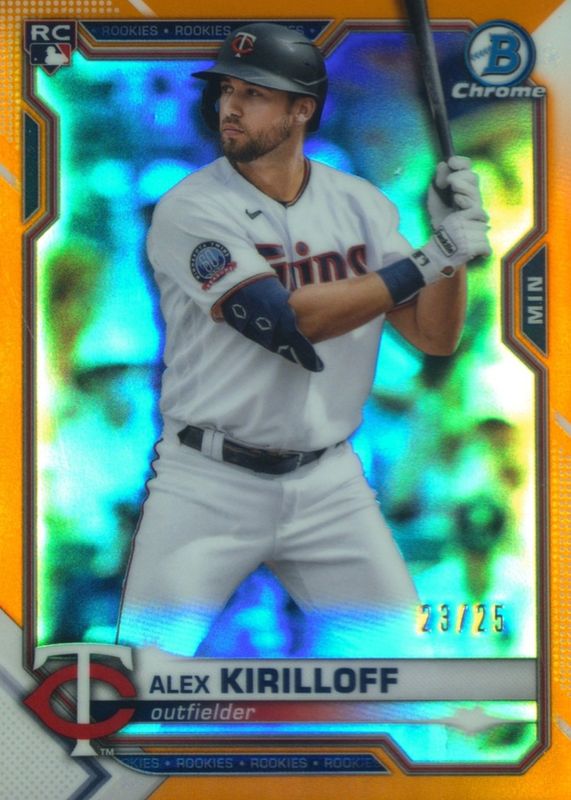 2021 Bowman Chrome #3 Orange Refractor /25