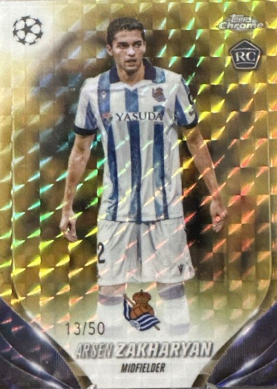 2023 Topps Chrome UEFA Club Competitions #141 Gold Geometric Refractor /50