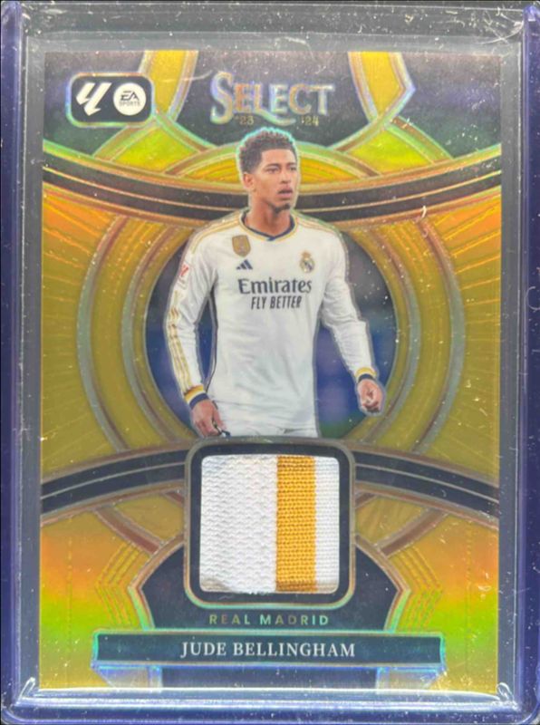 Jude Bellingham 2023 Select La Liga #SS-JB Select Swatches Gold /10 RAW