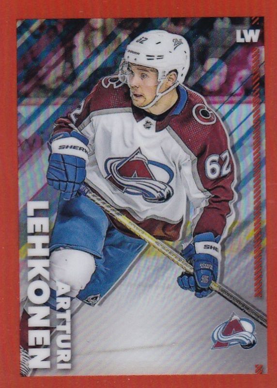 2022 Topps Chrome NHL Sticker Collection #136 Orange Refractor /25