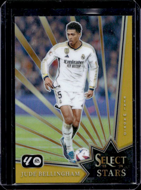 Jude Bellingham 2023 Select La Liga #14 Select Stars Gold /10 RAW