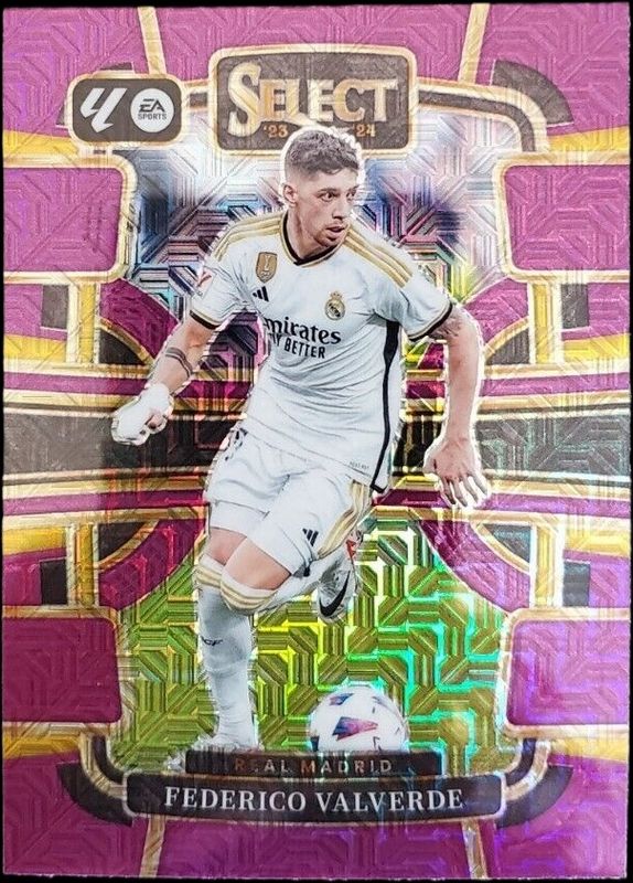 Federico Valverde 2023 Select La Liga #66 Purple Mojo RAW