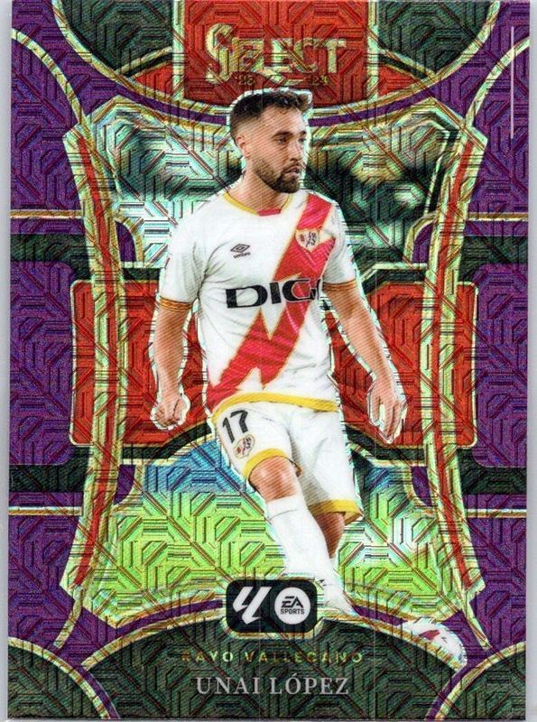 Unai Lopez 2023 Select La Liga #153 Purple Mojo RAW