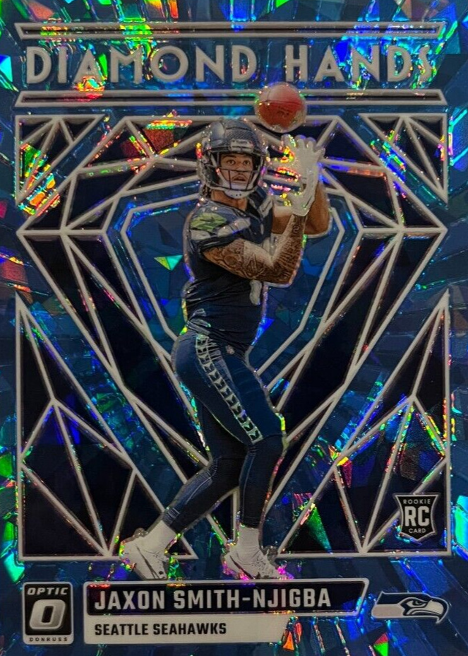 Jaxon Smith-Njigba 2023 Optic #DH-JSN Diamond Hands - Ice /15 Price ...