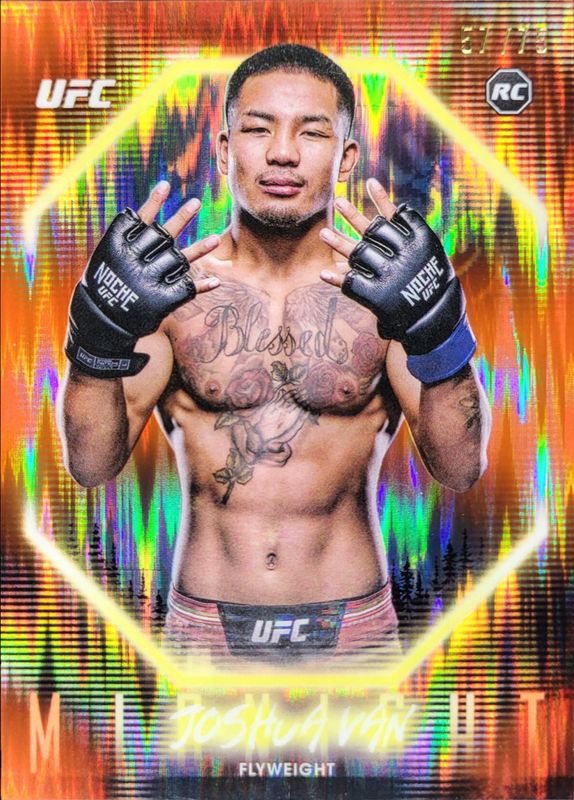 Joshua Van 2025 Topps Midnight UFC #52 Dusk /75 Rookie RAW