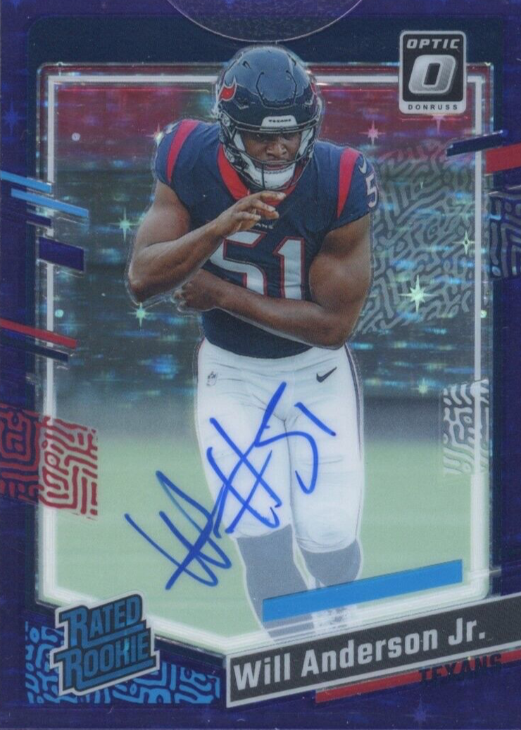 Will Anderson Jr. 2023 Optic #246 Rated Rookie Autographs - Purple ...