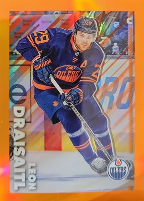 2022 Topps Chrome NHL Sticker Collection #194 Orange Refractor /25
