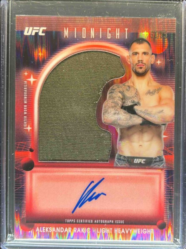 2025 Topps Midnight UFC #VRA-AR Relic Autographs - Dusk /75