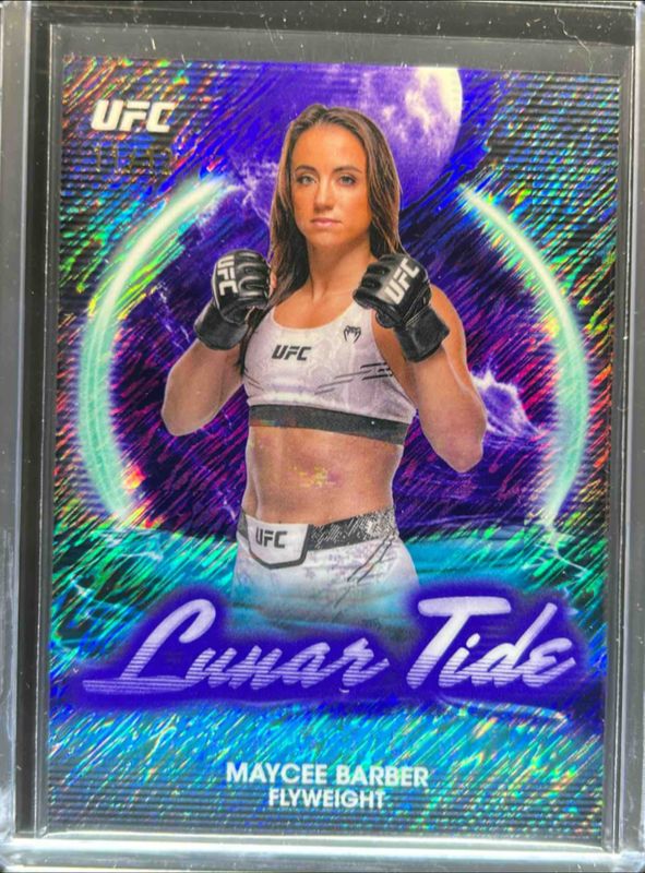 Maycee Barber 2025 Topps Midnight UFC #LT-2 Lunar Tide - Midnight /12 RAW