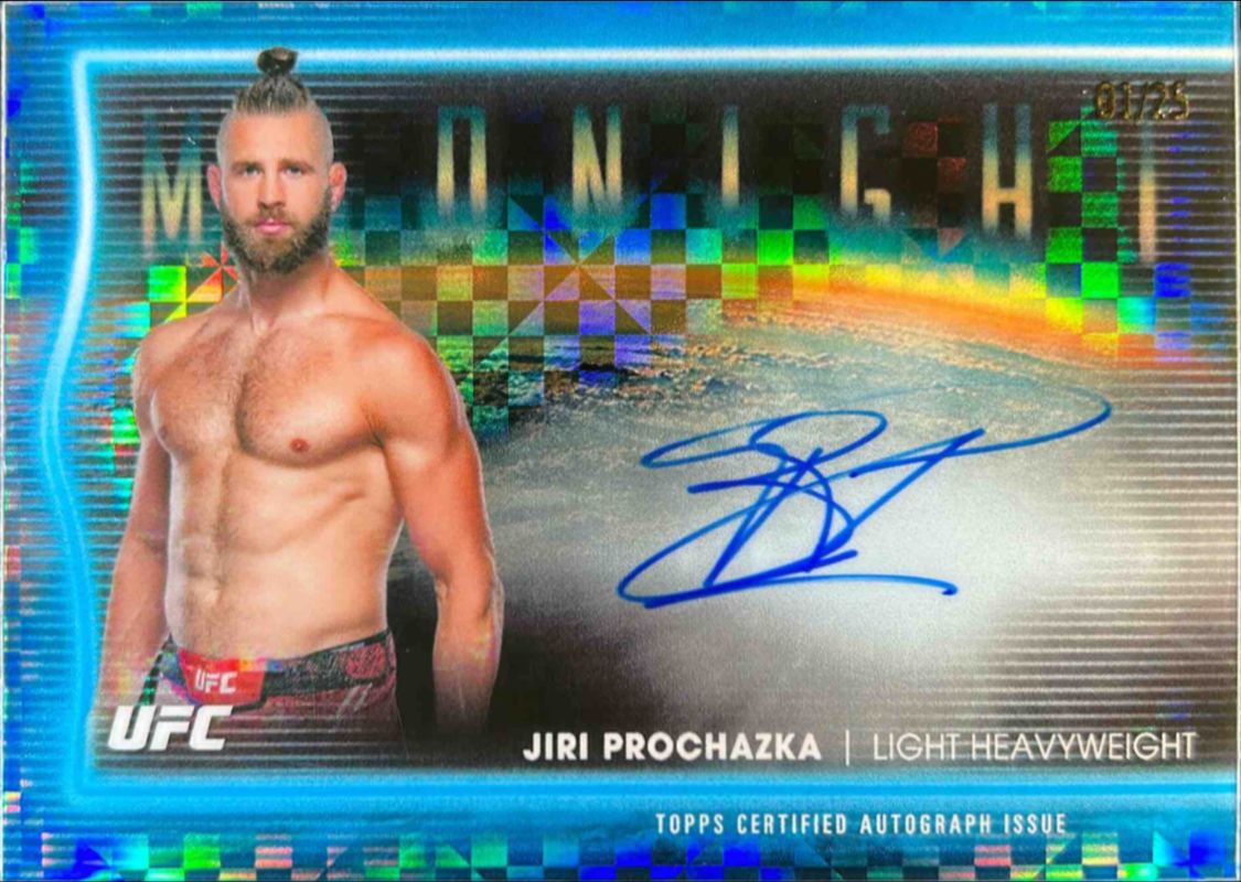 Jiri Prochazka 2025 Topps Midnight UFC #HNS-JP Horizon Signatures - Moonrise /25 RAW