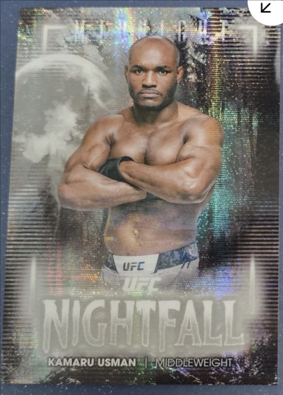 Kamaru Usman 2025 Topps Midnight UFC #NF-14 Nightfall RAW