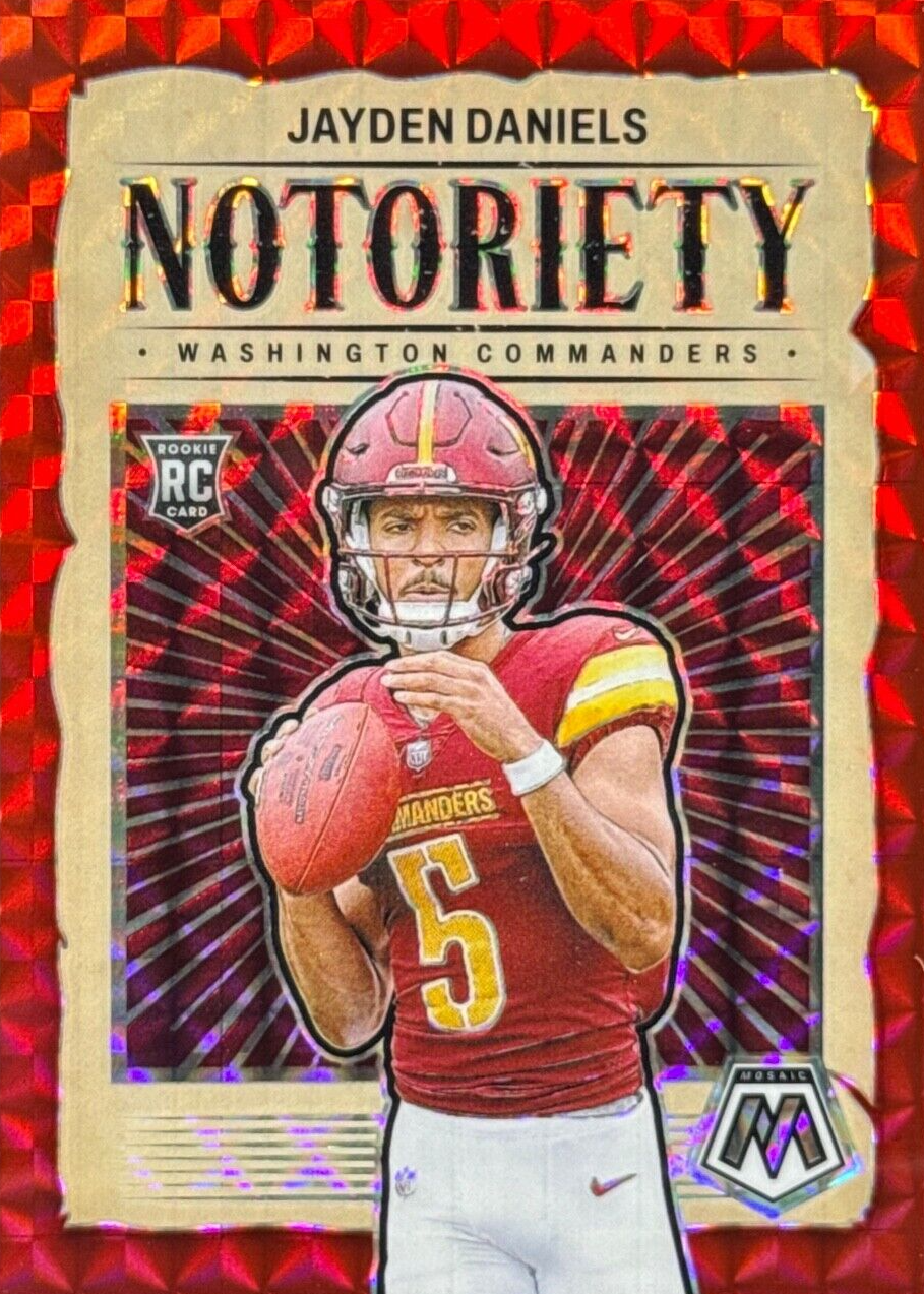 Jayden Daniels 2024 Mosaic #19 Notoriety - Red Price Guide