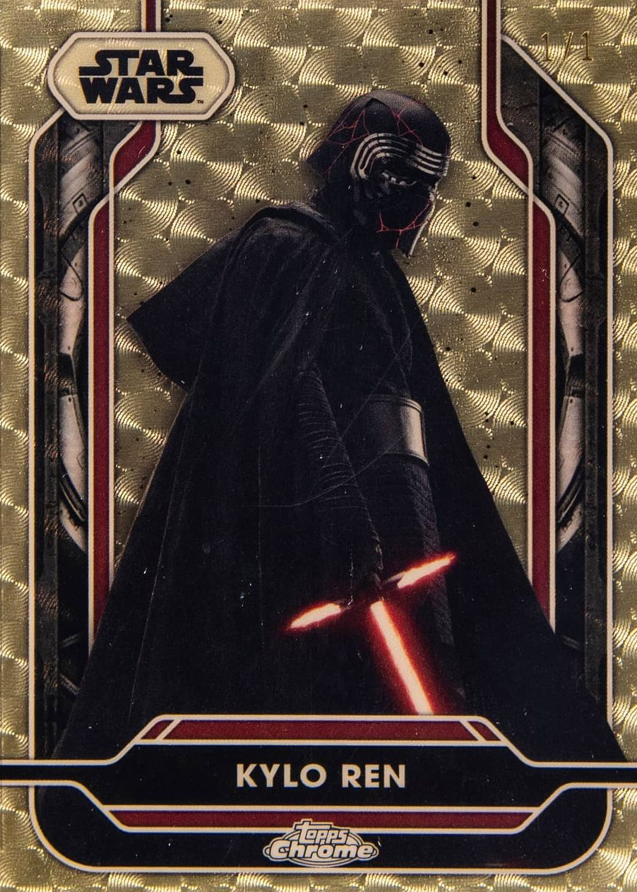 Kylo Ren 2024 Topps Chrome Star Wars #115 Superfractor /1 Price Guide ...