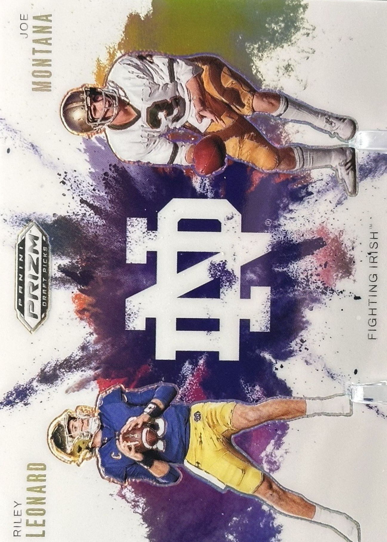 Joe Montana / Riley Leonard 2025 Prizm Draft Picks #11 Color Blast