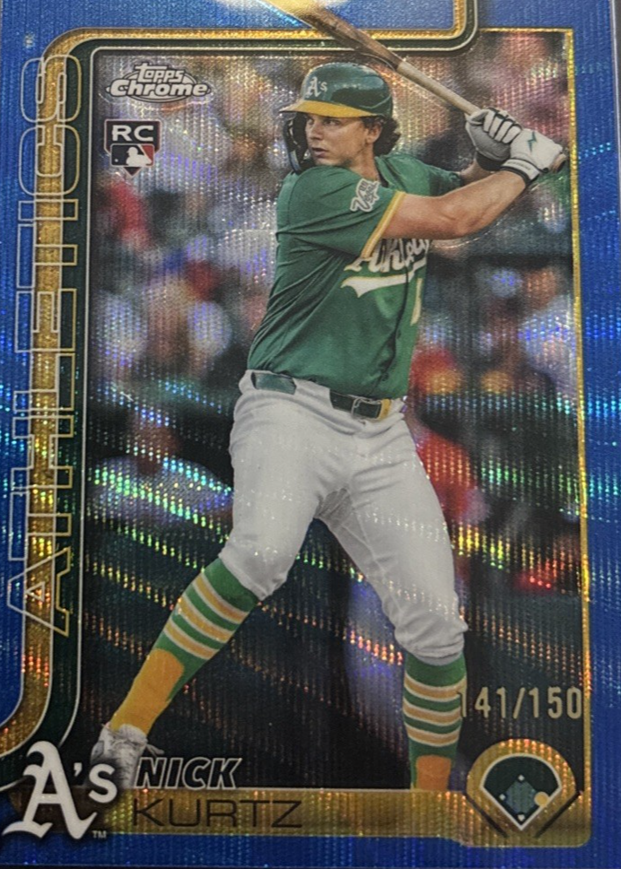 Nick Kurtz 2025 Topps Chrome Update #USC178 Blue Wave Refractor