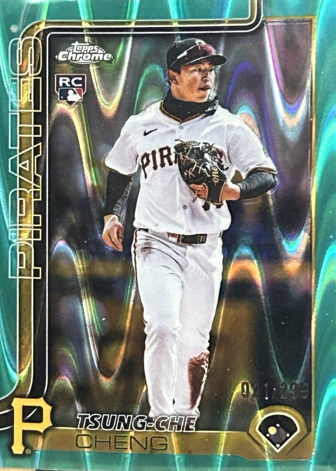 Tsung-Che Cheng 2025 Topps Chrome Update #USC74 Teal RayWave Refractor ...