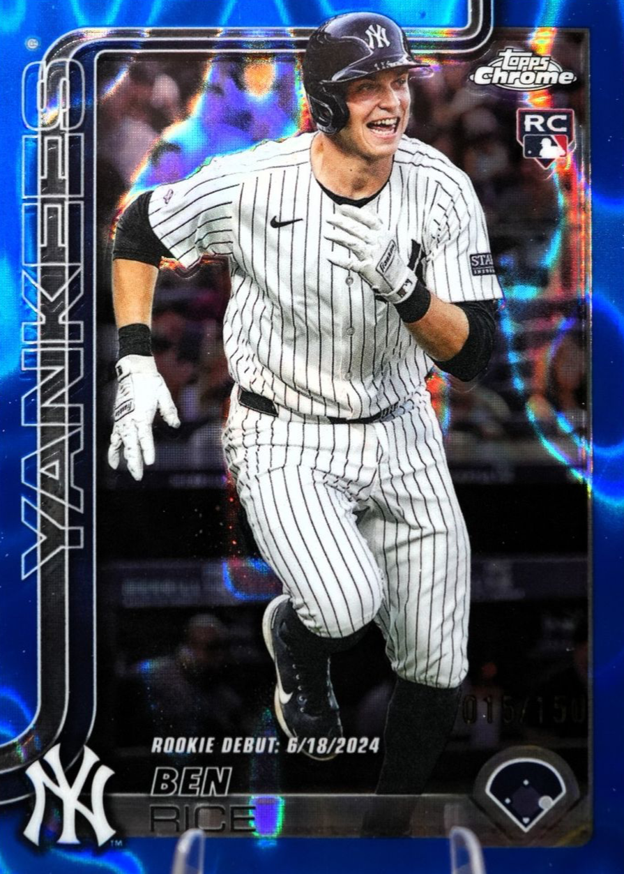 Ben Rice 2025 Topps Chrome Update #USC138 Rookie Debut - Blue Lava ...