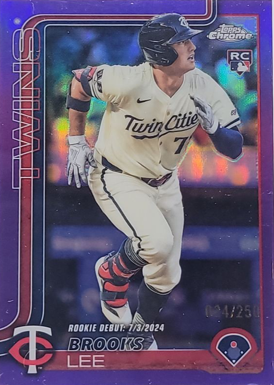 Brooks Lee 2025 Topps Chrome Update #USC6 Rookie Debut - Purple