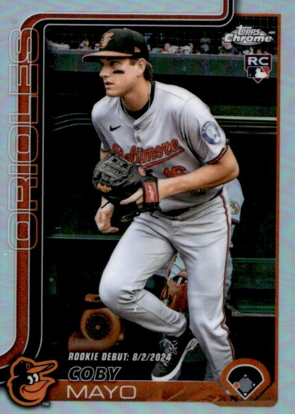 Coby Mayo 2025 Topps Chrome Update #USC94 Rookie Debut - Refractor ...