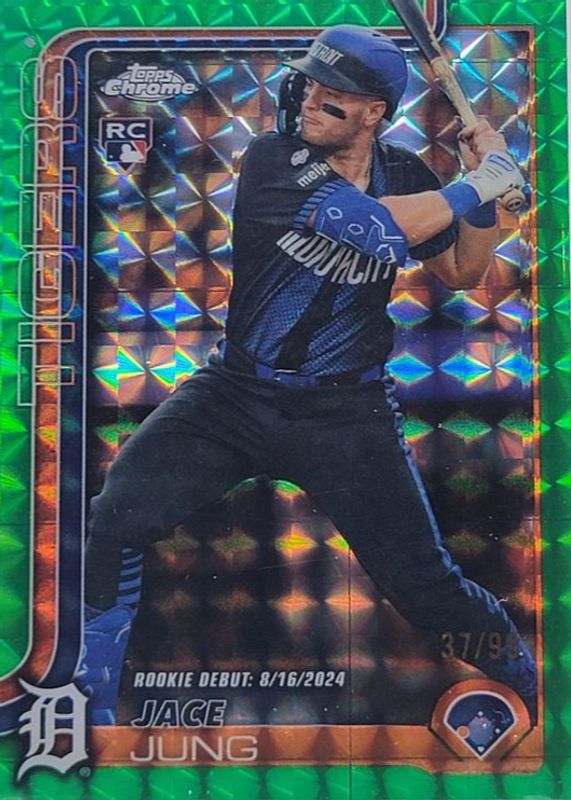 2025 Topps Chrome Update #USC121 Rookie Debut - Green Geometric Refractor /99