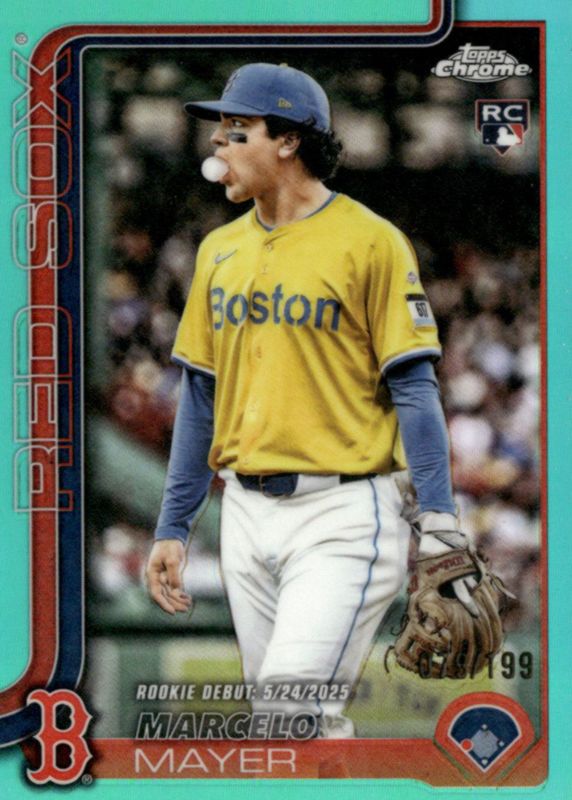 2025 Topps Chrome Update #USC117 Rookie Debut - Aqua Refractor /199