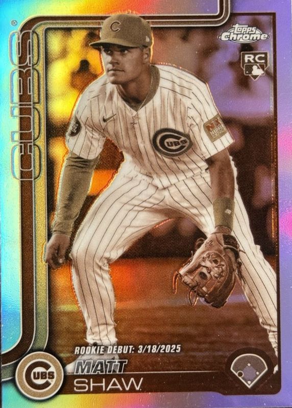2025 Topps Chrome Update #USC135 Rookie Debut - Sepia Refractor
