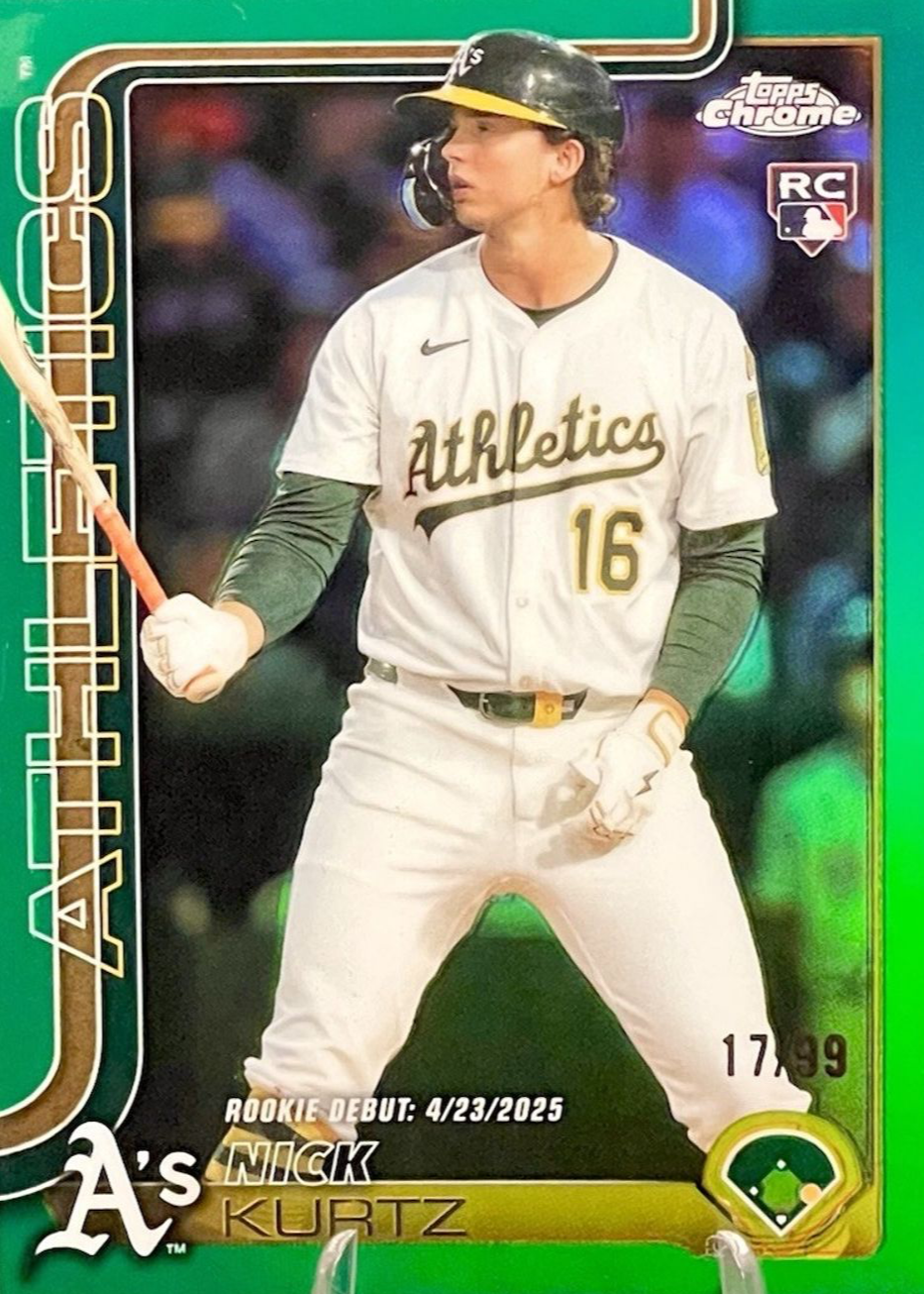 Nick Kurtz 2025 Topps Chrome Update #USC180 Rookie Debut - Green ...