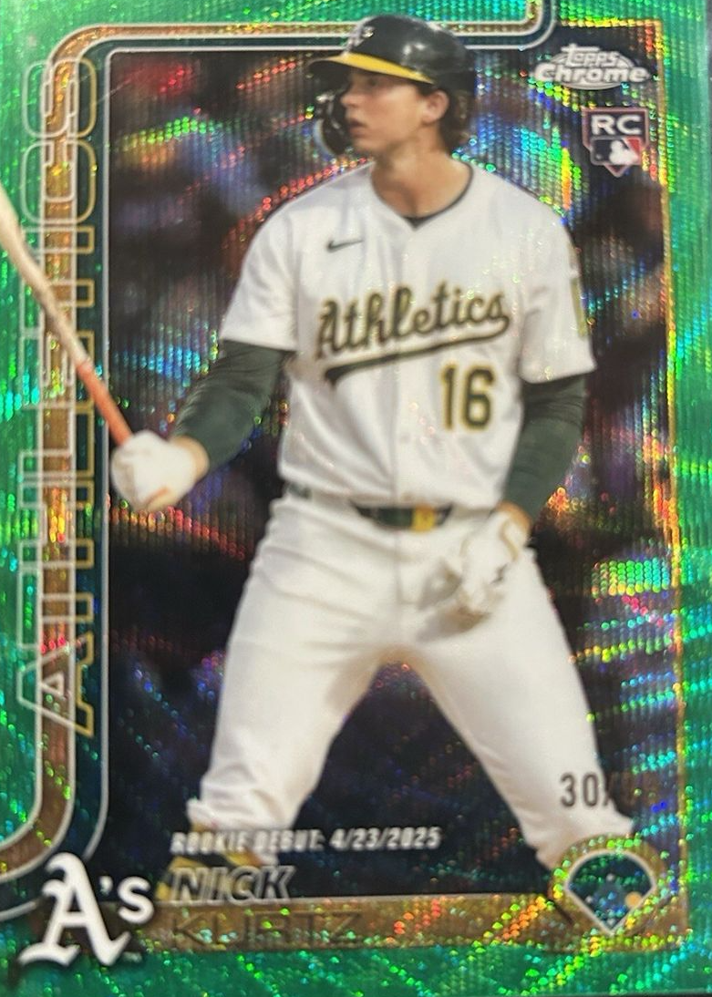 Nick Kurtz 2025 Topps Chrome Update #USC180 Rookie Debut - Green