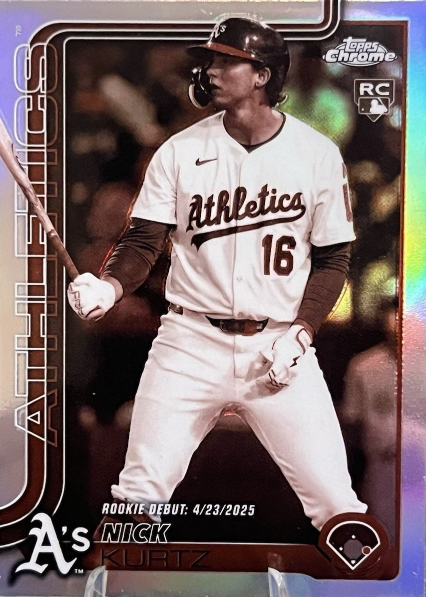 Nickページ Nick Kurtz 2025 Topps Chrome Update #USC180 Rookie Debut - Sepia