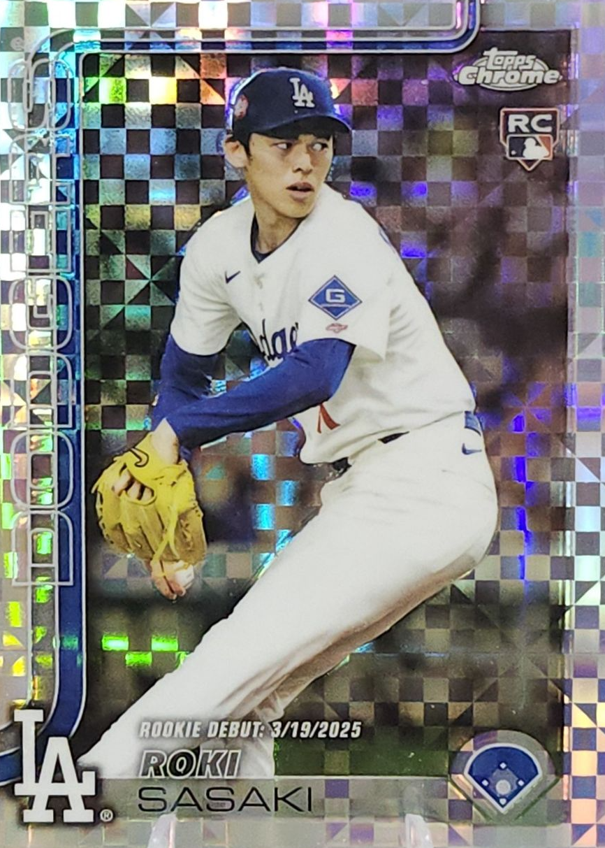 Roki Sasaki 2025 Topps Chrome Update #USC73 Rookie Debut - X