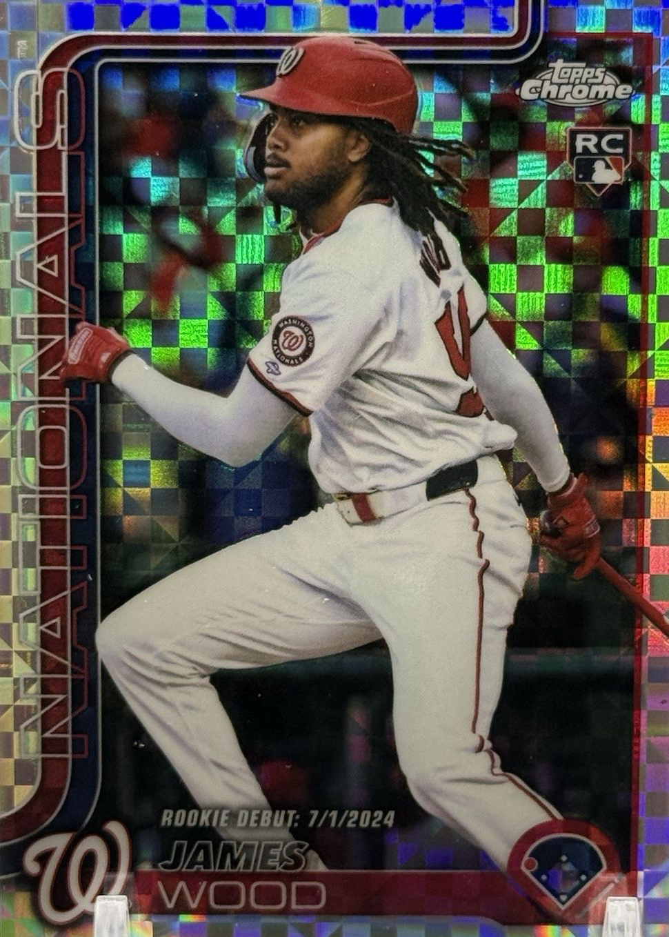 James Wood 2025 Topps Chrome Update #USC95 Rookie Debut - X